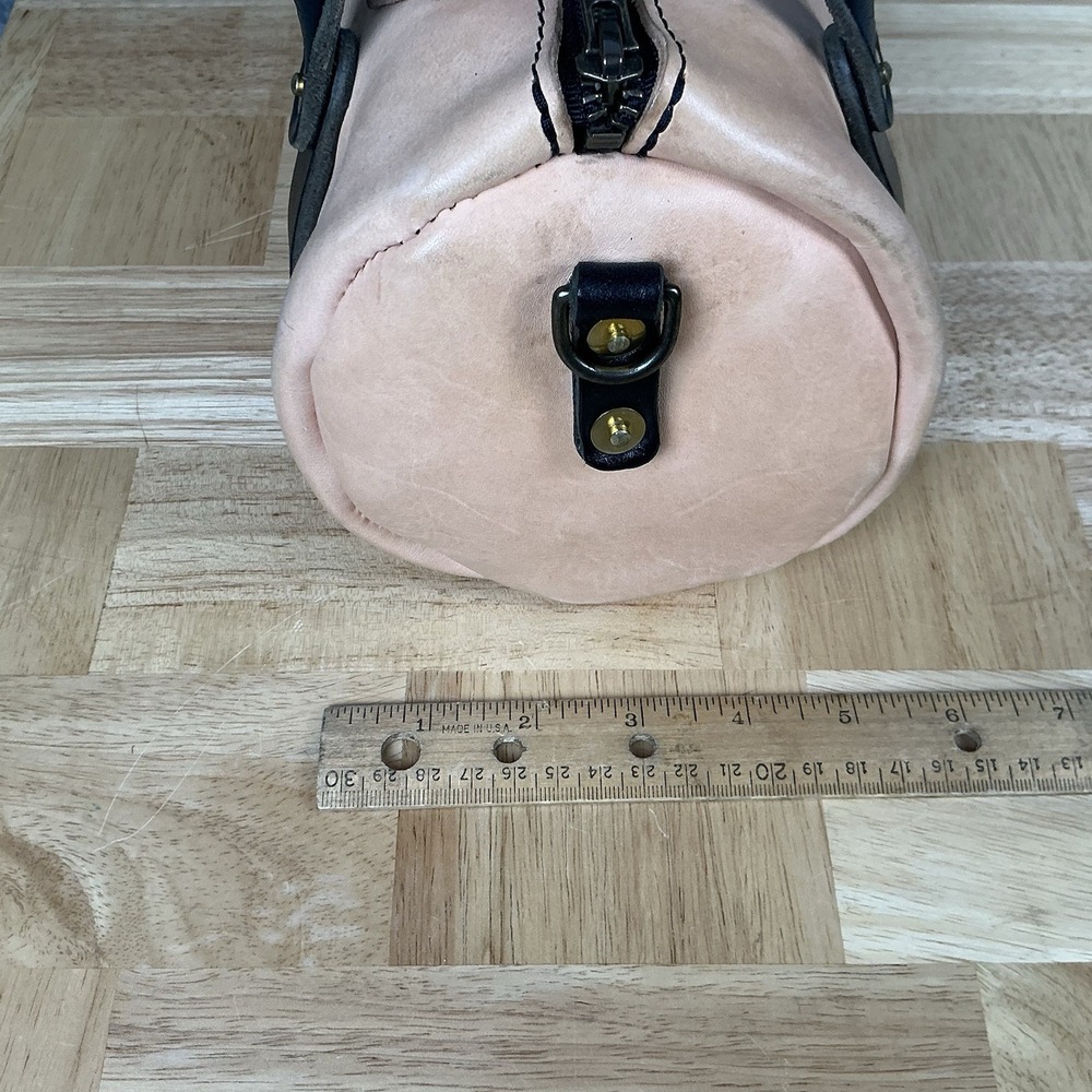 Go Forth Goods Mini Jane Crossbody Bag Natural Veg Tan & Black Strap/Trim Purse - Picture 11 of 16